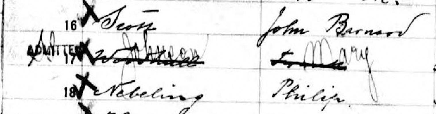Picture of Manifest with signature of F. Woodhall